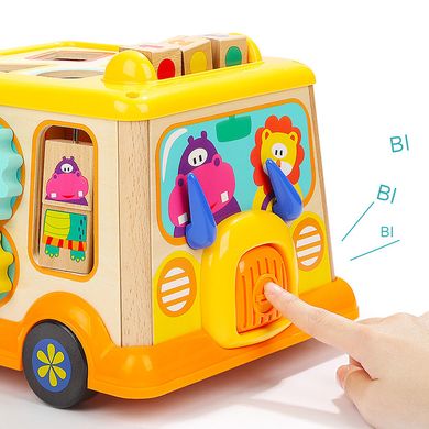 Top Bright, drewniany autobus, zabawka interaktywna