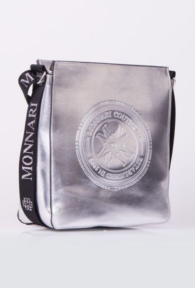 Torebka listonoszka, srebrna, Monnari BAG1090-K022