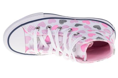 Trampki dziewczęce, białe, Converse Chuck Taylor All Star High Top