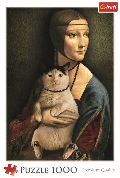 Trefl, Dama z kotem, puzzle, 1000 elementów