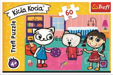 Trefl, Kicia Kocia z przyjaciółmi, puzzle, 60 elementów