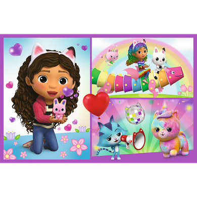 Trefl, Koci Domek Gabi, Baw się z Gabby, puzzle, 2-70 elementów