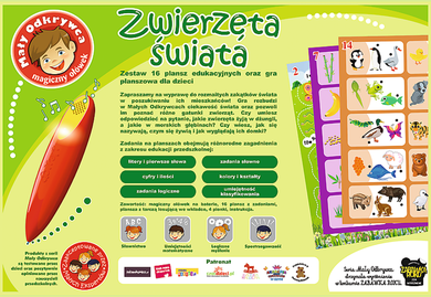 Trefl, Mały odkrywca, Zwierzęta świata, gra edukacyjna