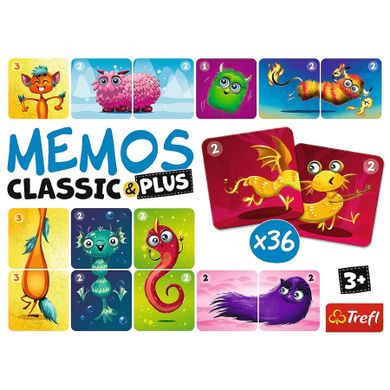 Trefl, Memos Classic & Plus, Cute monsters, gra familijna