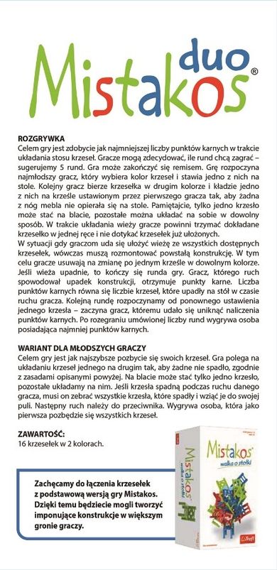 Trefl, Mistakos Duo, pomarańczowe krzesełka, dodatek do gry