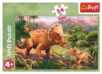 Trefl, Niesamowite dinozaury, puzzle mini, 54 elementy, 1 szt.