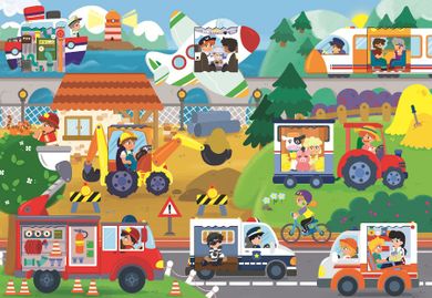 Trefl, Pojazdy, puzzle z okienkiem, 36 elementów