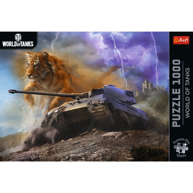 Trefl, Premium Plus, World of Tanks, Tygrys II, puzzle, 1000 elementów