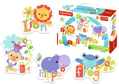 Trefl, Rainbow Forest II, Fisher-Price, puzzle baby, 5 elementów