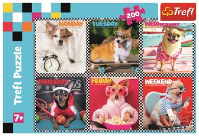 Trefl, Wesołe psy, puzzle, 200 elementów