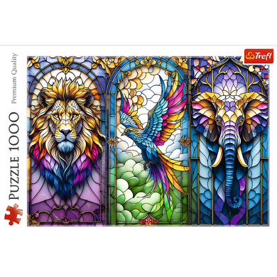 Trefl, Witraż, Zwierzęta, puzzle, 1000 elementów