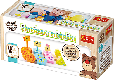 Trefl, Zwierzaki Figuraki, zabawka drewniana