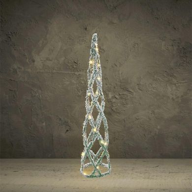 Vilde, choinka świecąca stożek ośnieżona, 40 LED, 84 cm