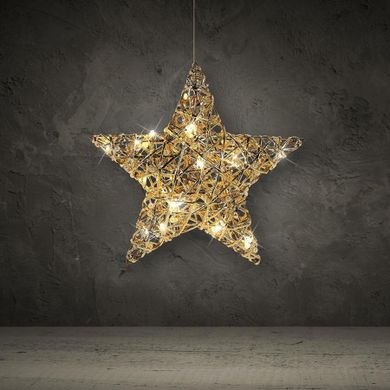 Vilde, gwiazda świecąca, ozdoba świąteczna, 20led, 30 cm