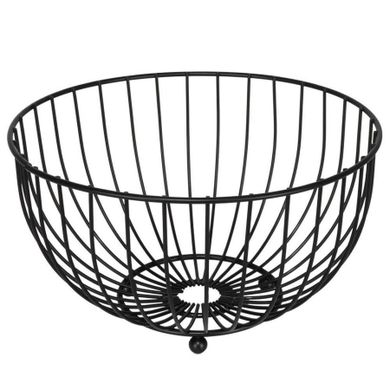 Vilde, koszyk na owoce i warzywa, metalowy czarny, 25 cm