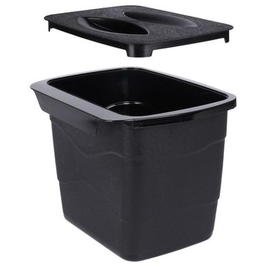 Vilde, pojemnik na obierki na drzwi, czarny zamykany, 4.5 l
