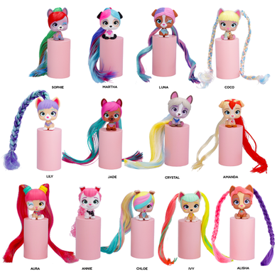 Vip Pets, Mini Fans, Gems Glam, figurka do stylizacji fryzur