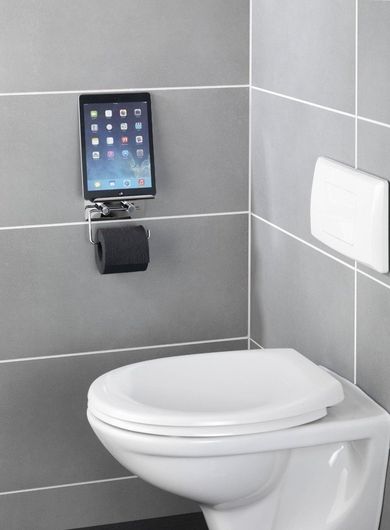 Wenko, uchwyt na papier toaletowy z półką na tablet, smartfon, 2w1