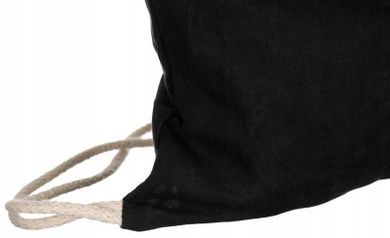 Worek z motywem patriotycznym, bawełniany, czarny