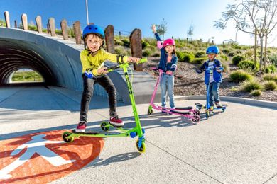 Yvolution, Fliker Air A1, hulajnoga, zielony-niebiski
