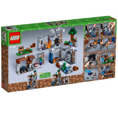 Zestaw promocyjny: LEGO Minecraft, Przygody na skale macierzystej, 21147 + GRATIS: LEGO Minecraft, Minecraft BigFig, Steve z papugą, 21148