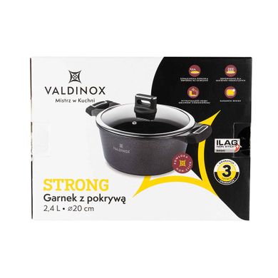 Altom Design, Valdinox, Strong garnek z pokrywą, 20 cm, 2,4l