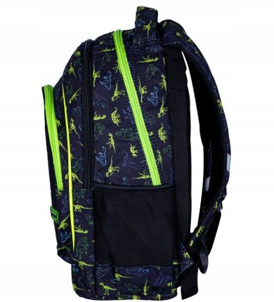 Astrabag, plecak szkolny, 3-komorowy, T-Rex Neon