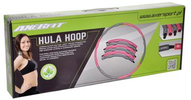 Axer Sport, Hula Hoop, zielone, 100 cm, 6 elementów