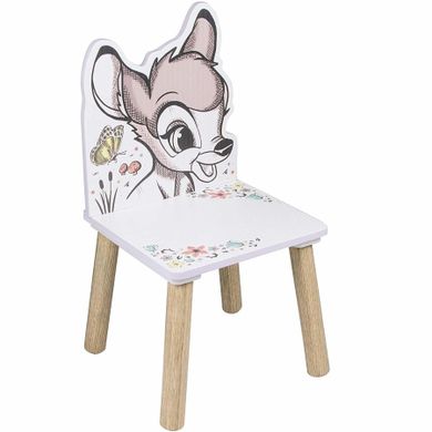 Bambi, drewniany stolik z krzesełkami