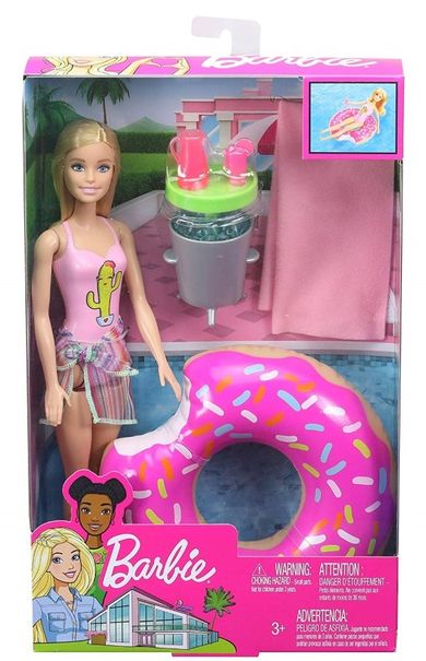 Barbie, Basen, zestaw z lalką i akcesoriami