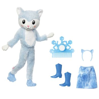 Barbie, Cutie Reveal, Zimowa kraina, lalka piesek husky, 1 szt.