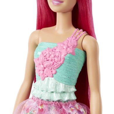 Barbie, Dreamtopia, lalka księżniczka, ciemnoróżowe włosy