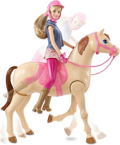 Barbie, Dżokejka i konik, zestaw z lalką