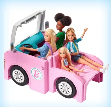 Barbie, Kamper 3w1, zestaw do zabawy bez lalek