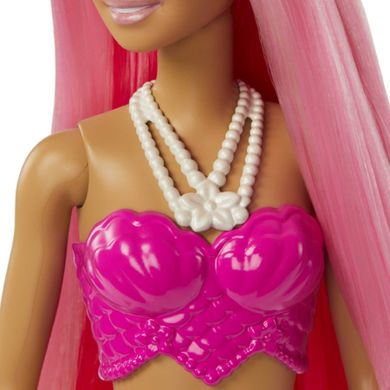 Barbie, lalka syrenka, różowo-żółty ogon