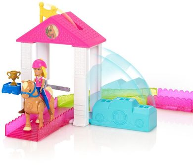 Barbie, On the Go, Wyścig kucyków, zestaw z kucykiem i lalką