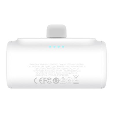 Baseus, Powerbank, Compact 5000mAh USB-C, biały