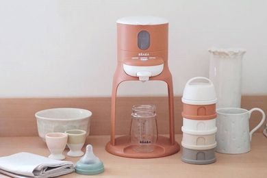 Beaba, pojemniki na mleko w proszku, Cotton White/Terracotta
