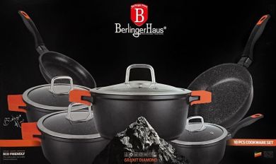 Berlinger Haus, zestaw garnków granitowych, Granit Diamond, 10 elementów