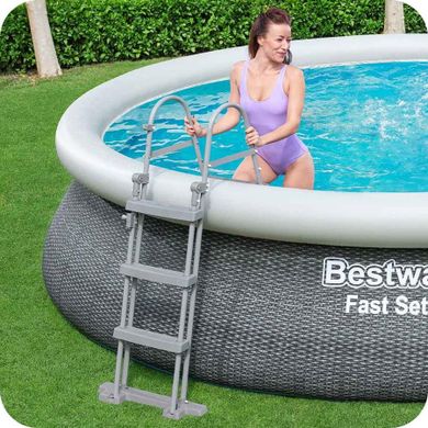 Bestway, basen ogrodowy rozporowy, zestaw 11w1, 457-107 cm