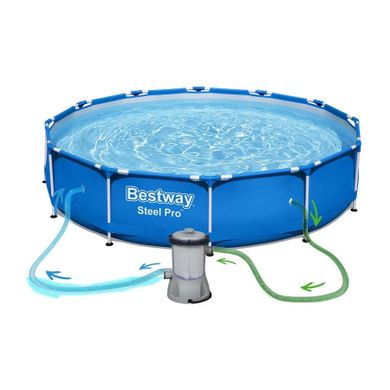 Bestway, basen ogrodowy stelażowy, zestaw 7w1, 366-76 cm