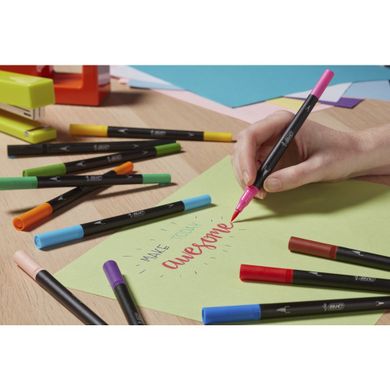 Bic, Intensity Dual Tip, flamastry dwustronne, 12 szt.