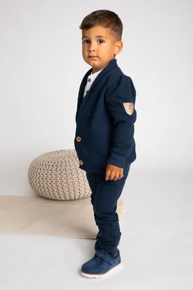 Bluza chłopięca, rozpinana, granatowa, Nicol