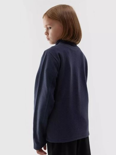 Bluza chłopięca, rozpinana, polarowa, granatowa, 4F