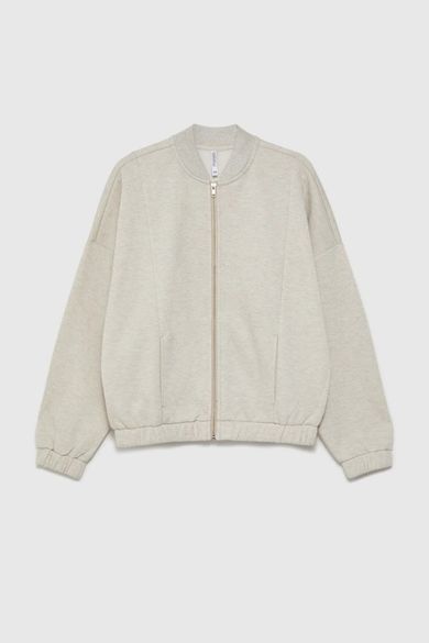 Bluza damska, rozpinana, beżowa, Moodo
