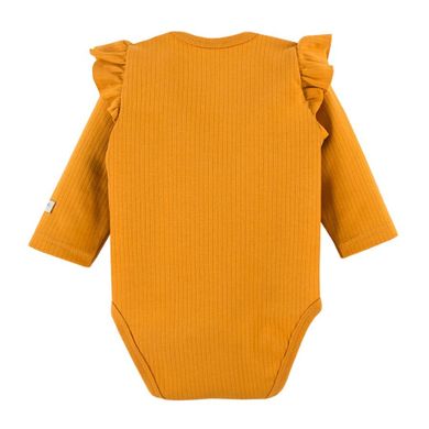 Body dziewczęce z długim rękawem, żółte, Eevi