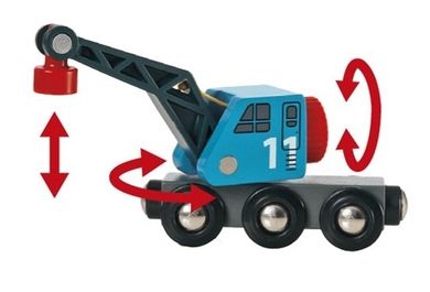 Brio World, Statek kontenerowy z dźwigiem, zabawka drewniana