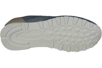Buty sportowe męskie, niebieskie, Reebok CL Leather Fleck