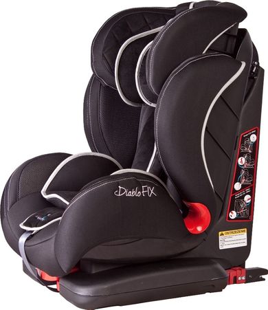 Caretero, Diablo FIX, Fotelik samochodowy, 9-36 kg, Black