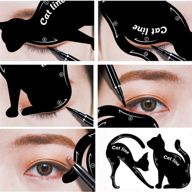 Cat Eye Card, wielofunkcyjny szablon do malowania oczu, 2 szt.
